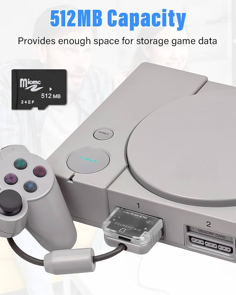 PSone PlayStation ピーエスワン　メモリーカード付き Amazon.com: PS1 Memory Card with 512MB Micro SD Card, High